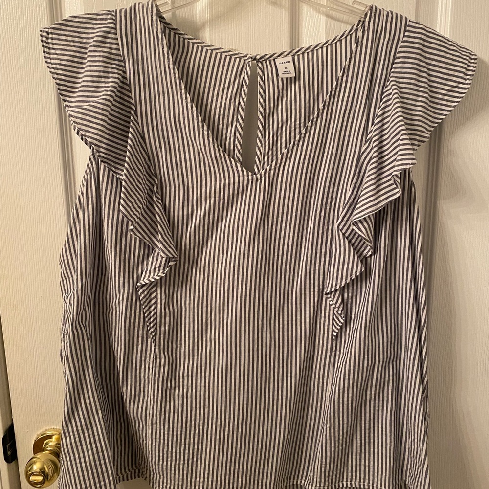 Old Navy ruffle striped top